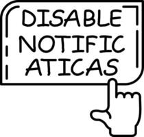 Disable Notifications Option vector