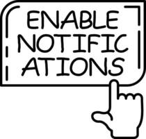 Enable Notifications Option vector