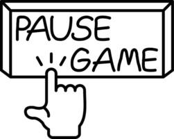Pause Game Play Button vector