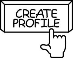 Create Profile Setup Page vector