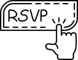 RSVP Event Response Button vector
