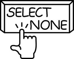 Select None Option Button vector