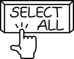 Select All Items Option vector