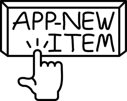 añadir nuevo articulo botón vector