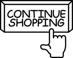 Continue Shopping Button Click vector