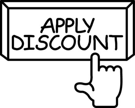 Apply Discount Code Now vector