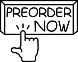 Preorder Now Advance Option vector