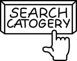 Search Category Items Button vector