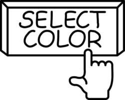 Select Color Choice Option vector