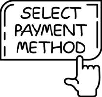 Select Payment Method Option vector