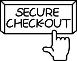 Secure Checkout Button Link vector