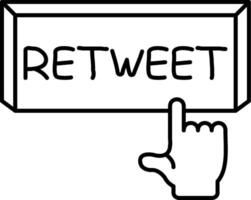 Retweet Content on Twitter vector
