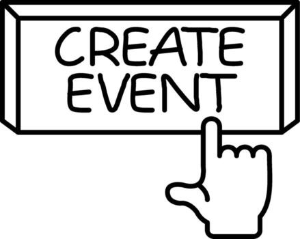 crear evento calendario botón vector