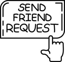 Send Friend Request Now vector