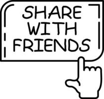 Share with Friends Feature vector