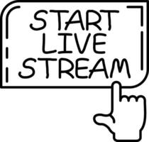 Start Live Stream Broadcast vector