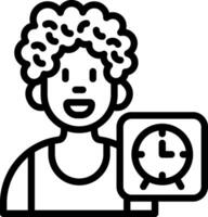 Boy Checking the Clock vector