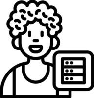 Boy Accessing Game Database vector