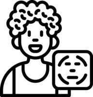 Boy Using Face ID vector