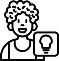 Boy with Bright Idea vector