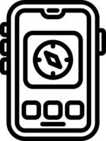 Smartphone Navigation Compass Tool vector