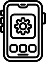 Phone Setting Gear Icon vector