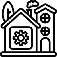 Smart Home System Settings vector