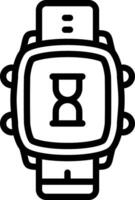 Smartwatch Hourglass Time Display vector