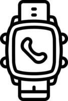 Smartwatch Phone Call Shortcut vector