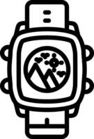 Smartwatch Photo Viewing Interface vector
