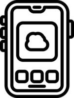 Cloud Sync Mobile App vector
