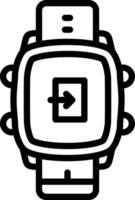 Smartwatch Exit App Button vector