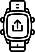 Smartwatch Upload Media Button vector