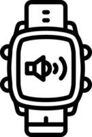 Smartwatch Sound Control Volume vector