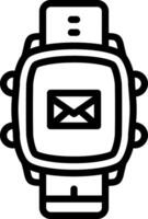 Smartwatch Email Notification Tool vector