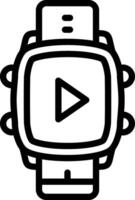 Smartwatch Play Button Control vector