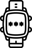 Smartwatch Pin Code Unlock vector