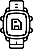 Smartwatch Save File Option vector