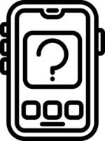 Mobile App Question Help vector