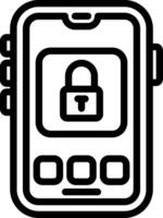 Phone Lock Screen Icon vector