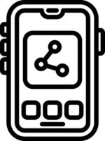 Share Button Smartphone UI vector