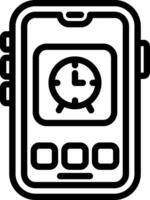 Clock Alarm Smartphone Icon vector