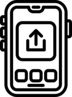Upload File Mobile App vector