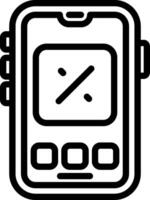 Percentage Symbol Calculator App vector
