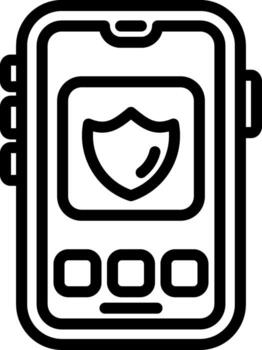 Security Shield App Icon vector