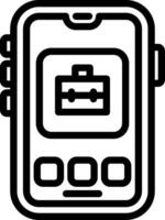 Briefcase Business App Icon vector