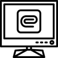 Attachment icon for smart tv apps vector