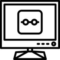 Eyeglasses icon for accessibility settings vector