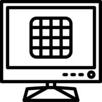 Grid layout for tv apps screen vector