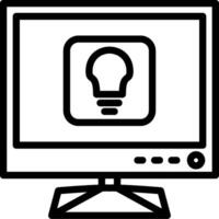 Smart tv lightbulb idea icon vector